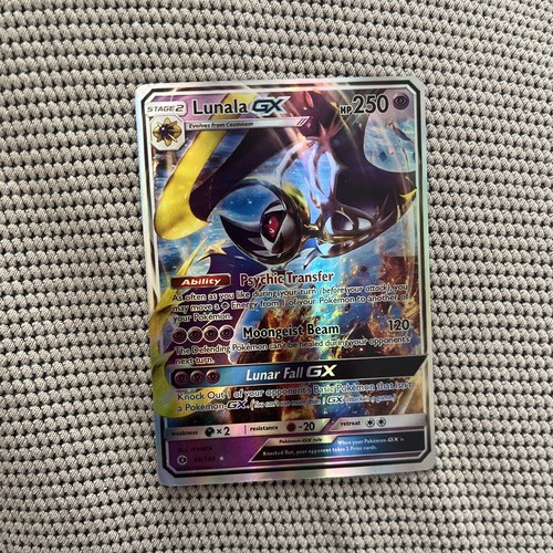 Lotto carte pokemon lunala - lunala, gx