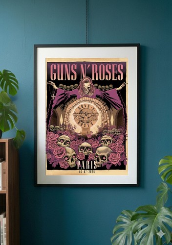 Poster guns roses live in - poster, "guns