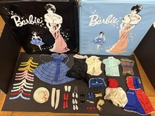 Rara - 2 X Valigetta da trasporto Barbie vintage anni '60 con vestiti e accessori