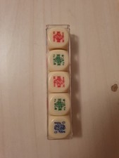 DAL NEGRO:SET DI N.5 DADI DA POKER ANNI 60 VINTAGE. SPEDIZIONE GRATUITA