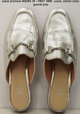 SABOT 39 di THE FIRST  in scatola SANDALO da DONNA COME NUOVO argento fibbia usa