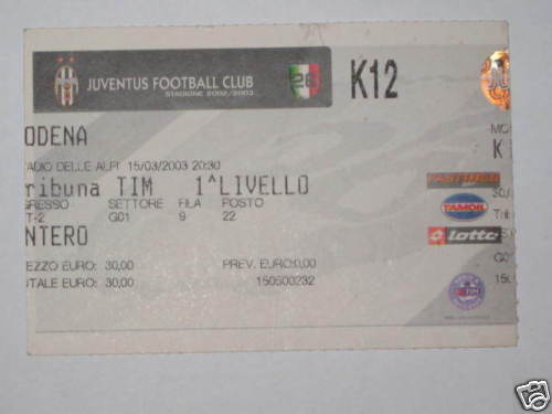 Juventus modena biglietto - juventus,
