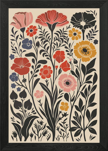 Quadro astratto fiori