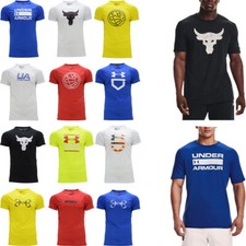 Under Armour T-Shirt Uomo Manica Corta UA Palestra Fitness HeatGear Crew Corsa Nuova