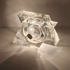 Lampada cinetica lucite vintage anni 70 Rombosfera cubosfera mendini plexiglas