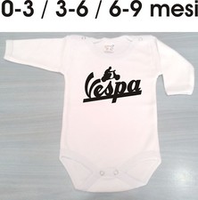 Body maniche lunghe Neonato baby t-Shirt moto Motor Scooter taglia 0 3 6 9mesi