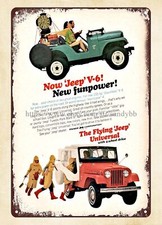 1965 auto universale V-6 auto veicolo garage metallo insegna latta cartelli metallo da appendere