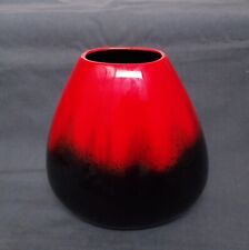 VASO NERO ROSSO SELENIO AMBROGIO POZZI 1950 VARESE ITALY POTTERY LAVENIA PONTI