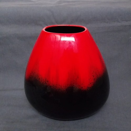 Vaso nero rosso selenio - vaso,