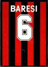 cartolina postcard Calcio Milan Baresi 6 Annullo 28-19-1997