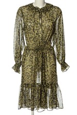 H&M Abito a maniche lunghe Donna Abito Taglia IT 38 giallo pallido-nero elegante