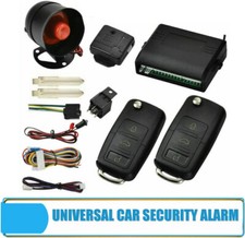 ANTIFURTO AUTO 2 TELECOMANDI UNIVERSALI ANTIRAPINA KIT ALLARME SIRENA VEICOLI