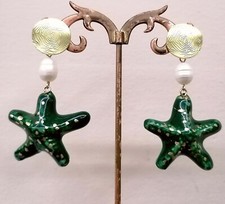 Orecchini stella marina - , verde