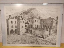 Beppi Mino stampa 1968 pittore Bresciano Gardone VT. 44,5 x 64,5