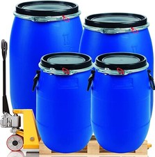 Fusto per alimenti blu aperto