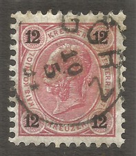 📯 OSBURGH - AUSTRIA / ITALIA. FRANCOBOLLO GORZ USATO 12KR.