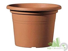 10 VASI CILINDRICI PLASTICA ROTONDI COLOR TERRACOTTA Ø25xH18 CM PIANTE FIORI