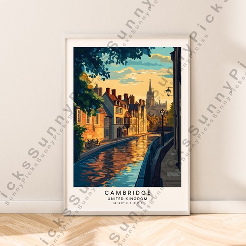 Poster viaggio cambridge - da,