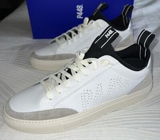 P448 Sneaker Soho Uomo 45 EU 11 US - 11.5 US Pelle Bianca Argento Grigio Bordo Nuovo con scatola