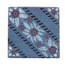 Antica piastrella di maiolica
