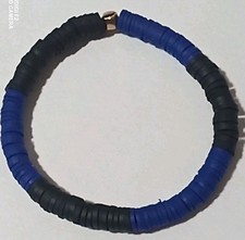 Braccialetto Nero Azzurro Sport Pisa In serie A, Inter, Elastico.