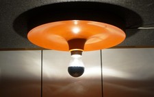 MCM Orange Space Age Ufo plafoniera lampada Teka design C. Perriand anni 60 70!