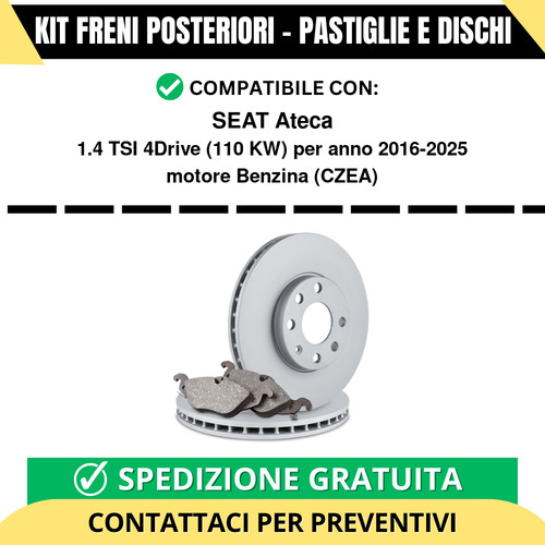 Kit freni posteriori per - posteriori, seat