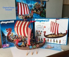 Playmobil set 3150 barca lunga vichinga (quasi completa) vintage