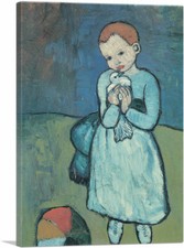 ARTCANVAS Bambino con colomba 1901 Stampa artistica su tela di Pablo Picasso