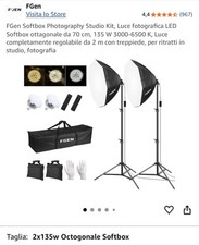 FGen Softbox Photography Studio Kit, Luce fotografica LED