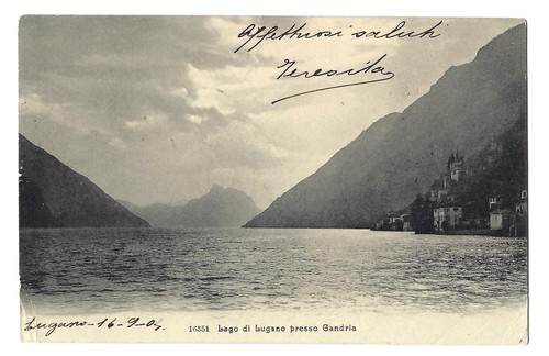 Cartolina svizzera lago - svizzera, di