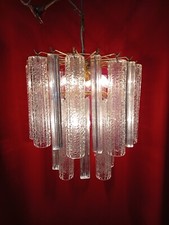 Lampadario Murano tubi trilobi