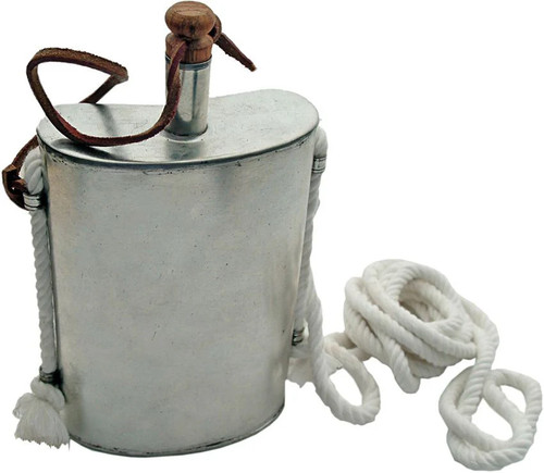 Stainless steel canteen - stainless, wooden