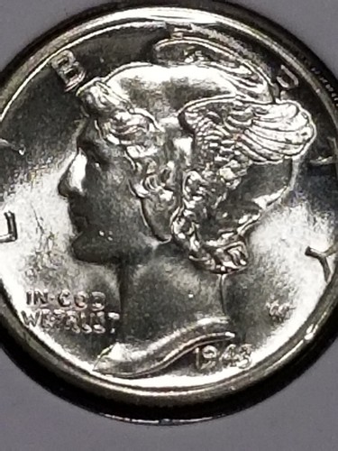 1943 mercury dime fdc - -, fsb