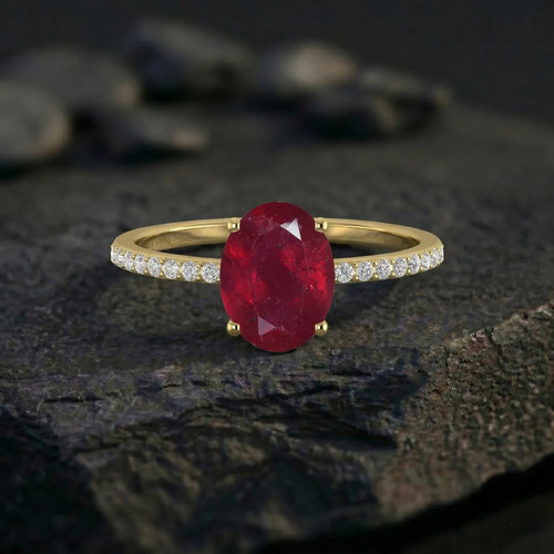Anello fidanzamento rubino - di,