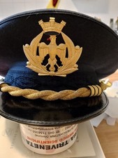 Cappello Colonnello Areonautica Militare Completo nb Fregio In Metallo