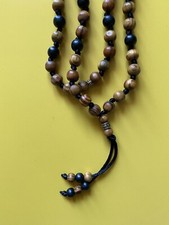 Collana Stile Nepal-mala Di Perline Di Legno-collana Lunga 73 Centimetri-buddha