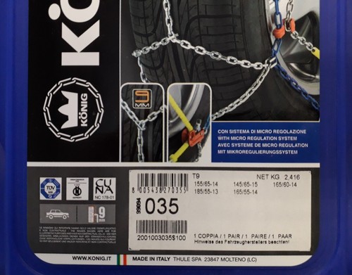 Set catene neve - t9, 035