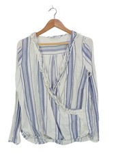 ZARA BASIC Camicia blusa Donna Camicetta a blusa Taglia IT 42 blu-bianco