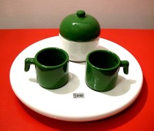 CERAMICA SUD VIETRI Servizio Caffè 2005 CUP TRAY SUGAR BOWL Faience Coffee Set