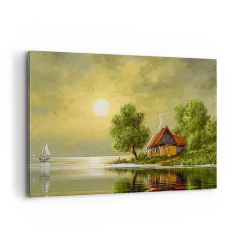 Quadro tela 100x70cm barca - su,