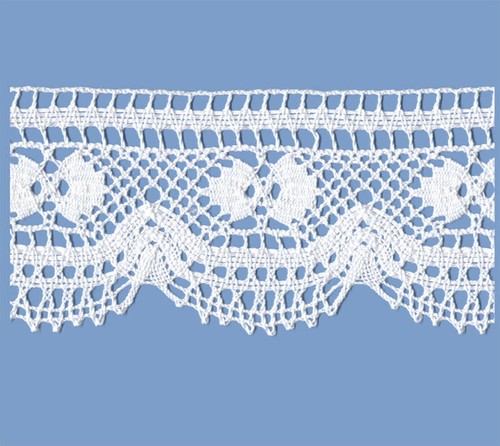 Merletto cotone bianco - 74, mm