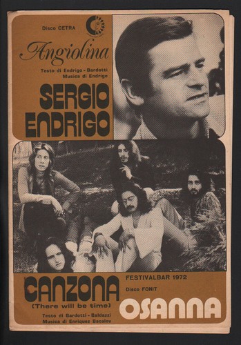 Spartito sergio endrigo - sergio,