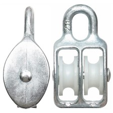 Carrucola 20 Doppia Blocco Cavo Carrucola