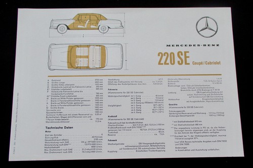 Mercedes 220se coupè - mercedes,