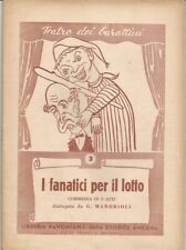 Teatro dei Burattini G Mandrioli I fanatici per il lotto Bagnacavallo Scot 24 pp