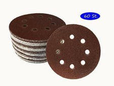 Dischi abrasivi in tessuto, 50 pezzi, 8 fori, Ø 115 mm, grana 60, per levigatric