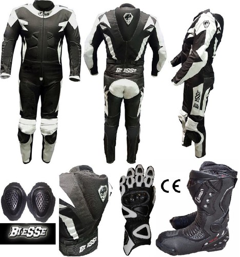 Tuta moto pelle tessuto - tuta,