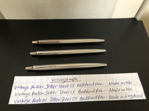 Vintage parker jotter steel - x3,