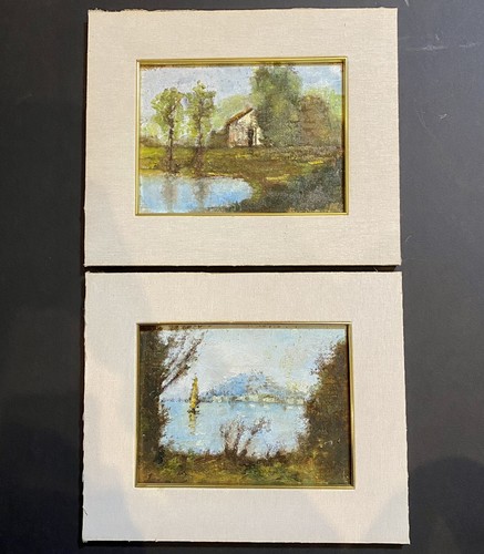 Coppia dipinti olio su - di, dipinti,